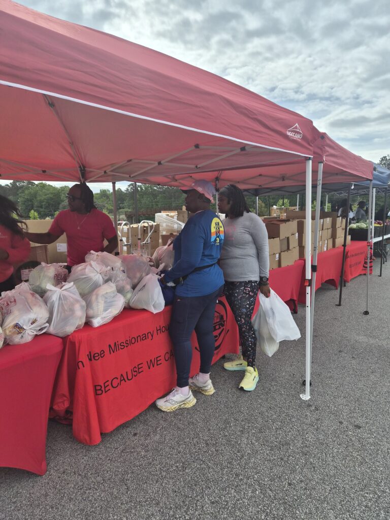 people getting food